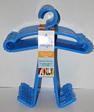 20 Blue Baby Boy Hangers Bulk Bundle Newborn Toddler Nursery Closet Organizer